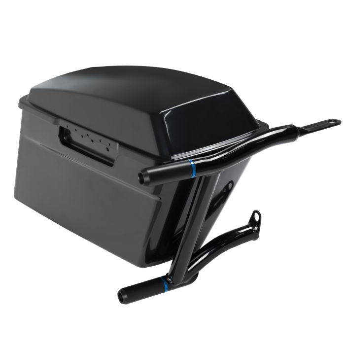 HOGWORKZ® Black Double Barrel Performance Saddlebag Guards blue