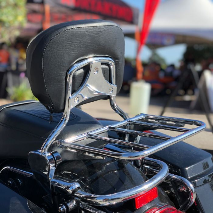 Chrome Detachable Sissy Bar / Luggage Rack for Harley® Touring '97-'08