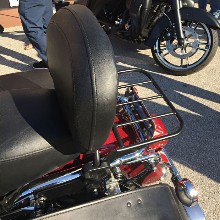Black Detachable Sissy Bar / Luggage Rack for Harley® Touring '97-'08