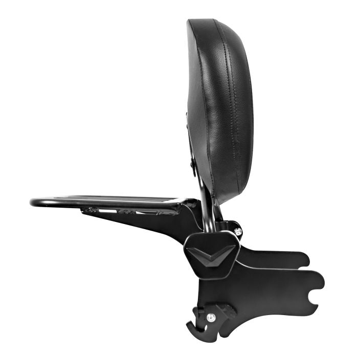 HOGWORKZ® Detachable Sissy Bar & Luggage Rack for Harley-Davidson® in black side view