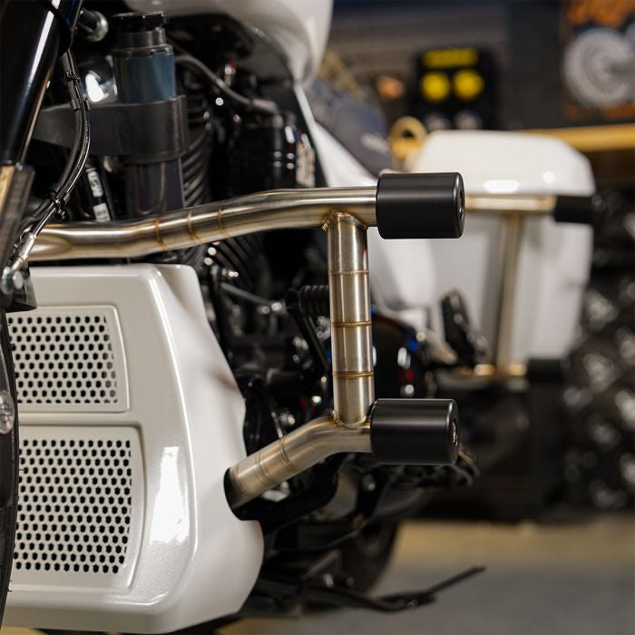 HOGWORKZ® Stainless Double Barrel Performance Engine Guard for Harley® Touring on harley bike