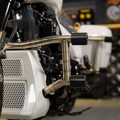 HOGWORKZ® Stainless Double Barrel Performance Engine Guard for Harley® Touring on harley bike