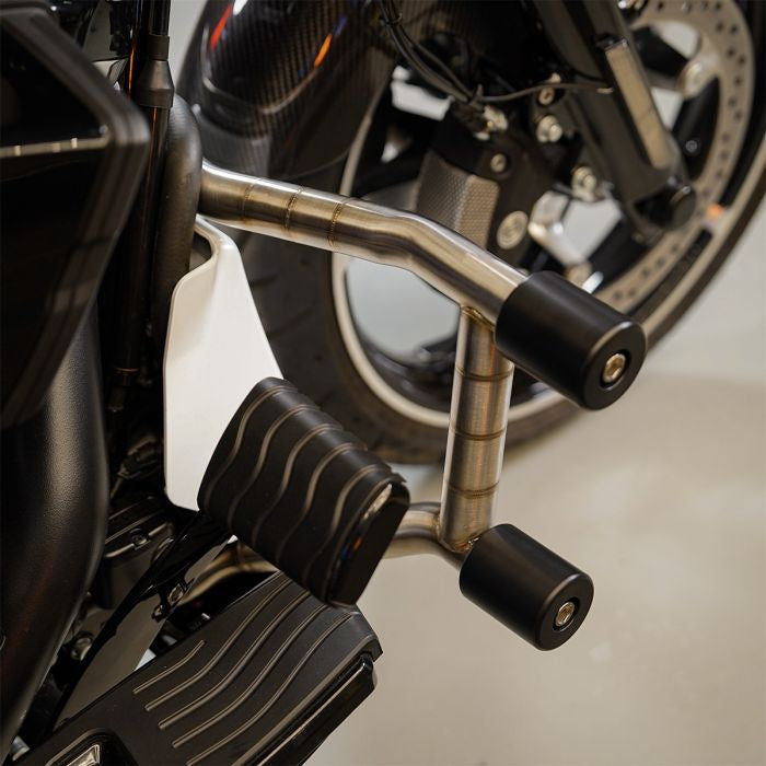 HOGWORKZ® Stainless Double Barrel Performance Engine Guard for Harley® Touring close up