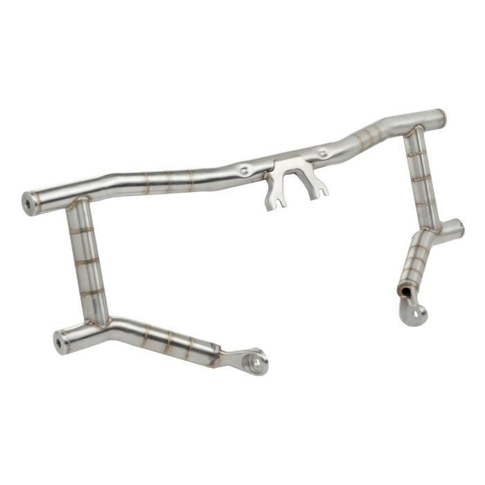 HOGWORKZ® Stainless Double Barrel Performance Engine Guard for Harley® Touring angle