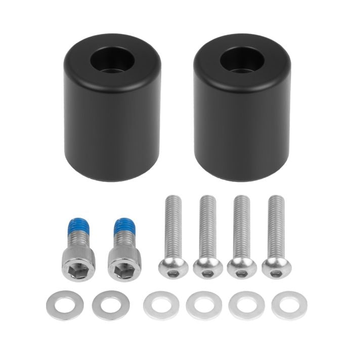 Black Passenger Peg Crash Bar / Frame Slider for Harley® Softail hardware
