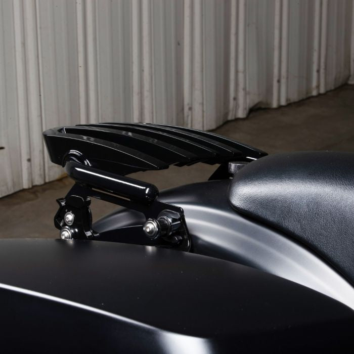 Black Detachable Stealth B2 Luggage Rack for Harley® Touring '09-'26