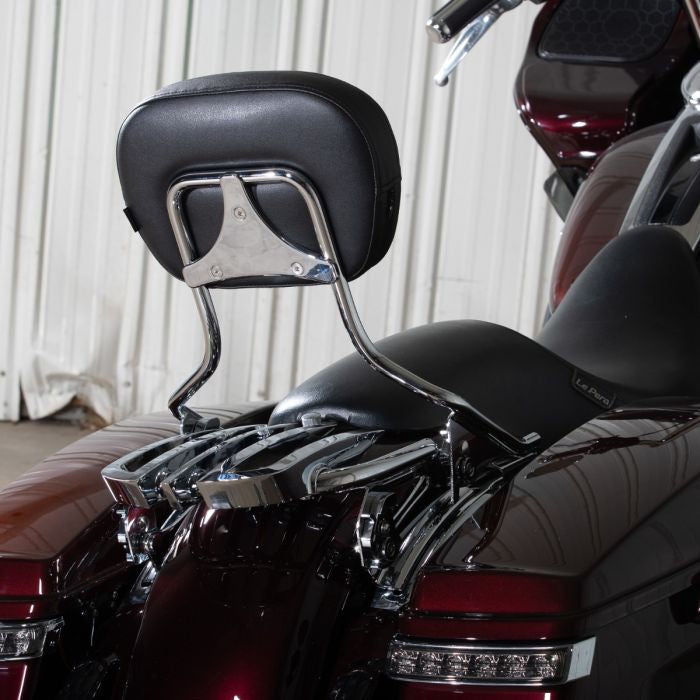 HOGWORKZ® Chrome Detachable Harley-Davidson® Touring Stealth B2 Luggage Rack on road glide