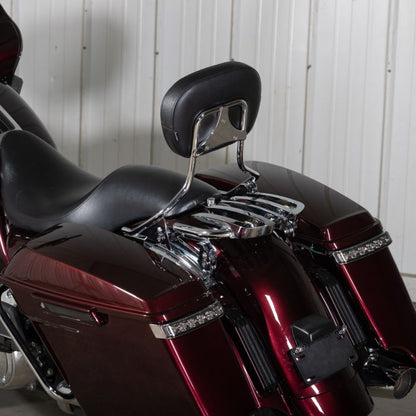 HOGWORKZ® Chrome Detachable Harley-Davidson® Touring Stealth B2 Luggage Rack on road glide