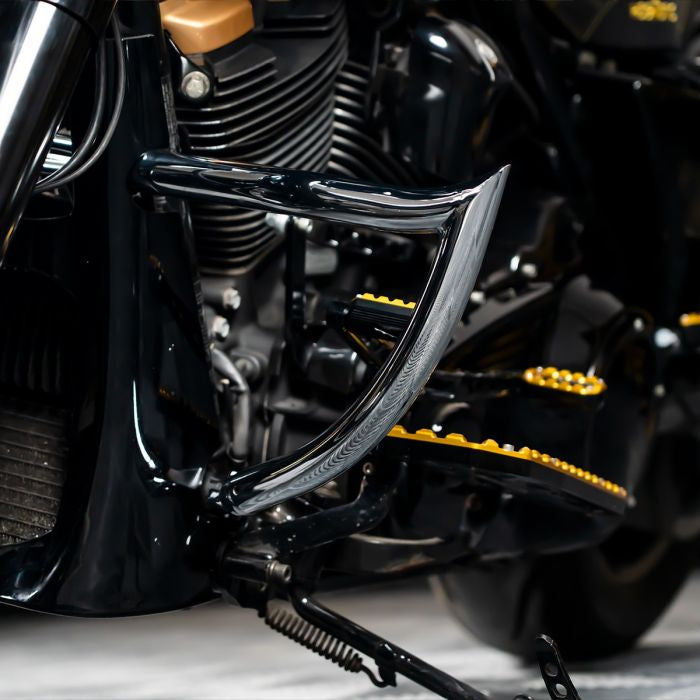 Chrome Chopped Havoc Engine Guard / Crash Bar for Harley® Touring from HOGWORKZ close up