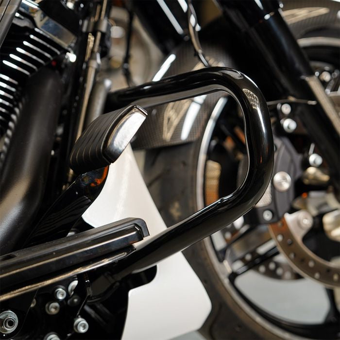 Black Chopped Engine Guard for Harley® Touring  from HOGWORKZ bar