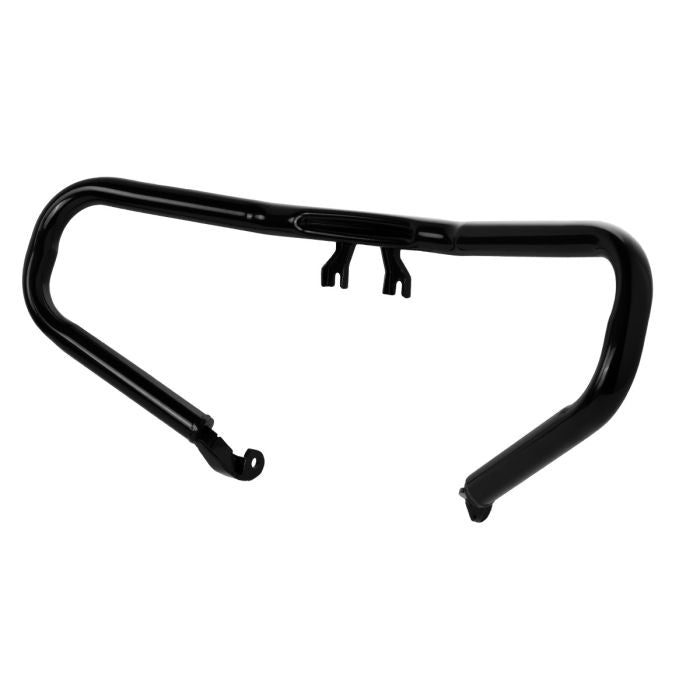 Black Chopped Engine Guard for Harley® Touring  from HOGWORKZ right angle