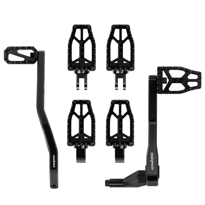 Black HOGWORKZ® Performance MX Foot Control Kit (Mid Controls) for Harley® Softail