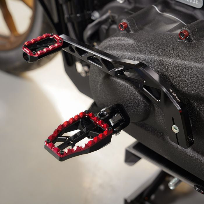 Red HOGWORKZ® Performance MX Foot Control Kit (Mid Controls) for Harley® Softail