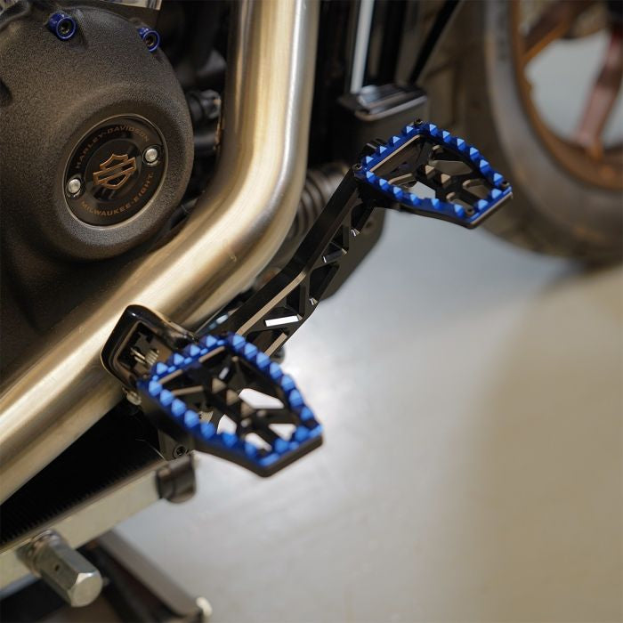 Blue HOGWORKZ® Performance MX Foot Control Kit (Mid Controls) for Harley® Softail