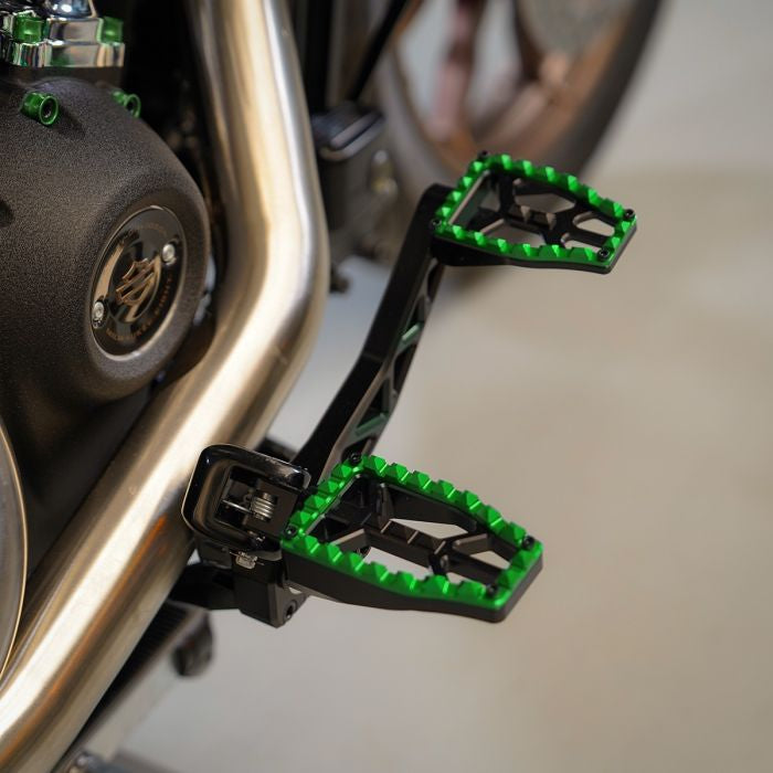 Green HOGWORKZ® Performance MX Foot Control Kit (Mid Controls) for Harley® Softail