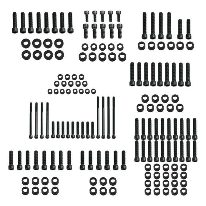 HOGWORKZ® Full Black Engine Bolt Kit for M8 Harley® Touring & Softail all
