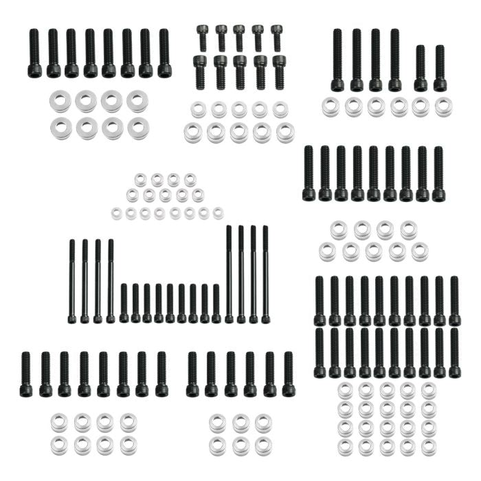 HOGWORKZ® Full silver Engine Bolt Kit for M8 Harley® Touring & Softail on