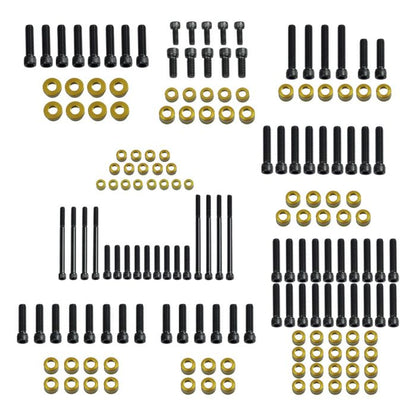 HOGWORKZ® Full gold Engine Bolt Kit for M8 Harley® Touring & Softail on bike