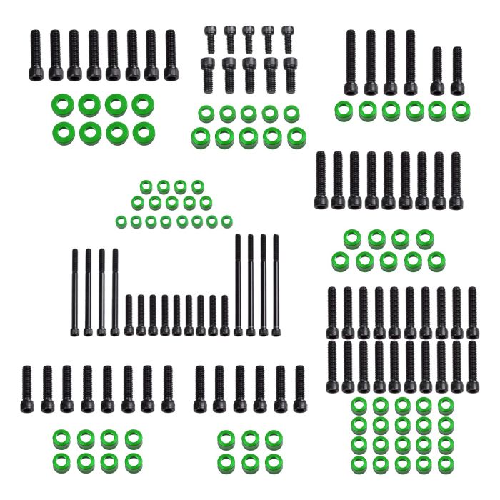 HOGWORKZ® Full Green Engine Bolt Kit for M8 Harley® Touring & Softail all