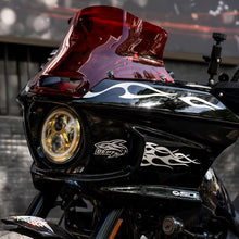 Custom Color HOGWORKZ® Flowz™ 8" Windshield for Harley® Low Rider ST on bike
