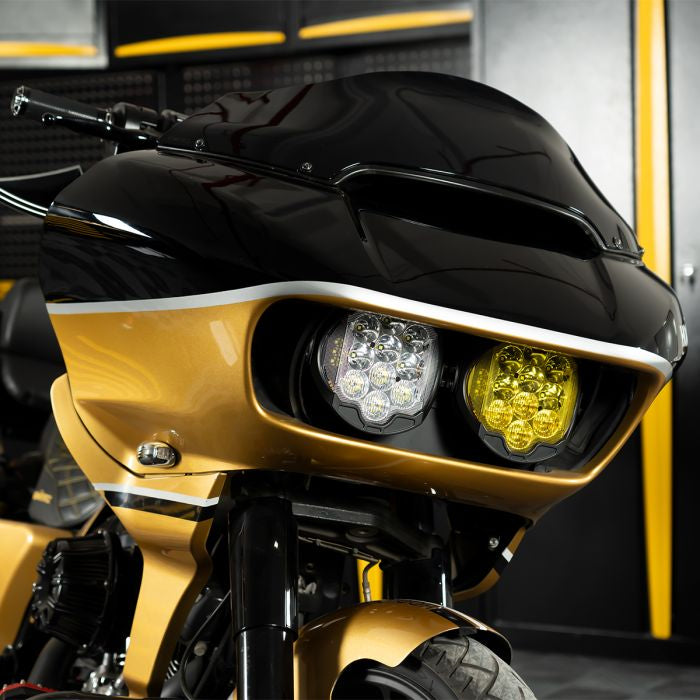 Black HOGWORKZ® Flowz™ 7" Windshield for Harley® Road Glide on bike
