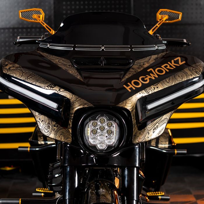 HOGWORKZ® lowz™ 7" Windshield for Harley® Touring  on street glide