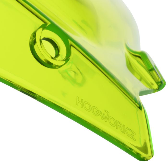 HOGWORKZ® Green Flowz™ 4.5" Windshield for Harley® Road Glide close up
