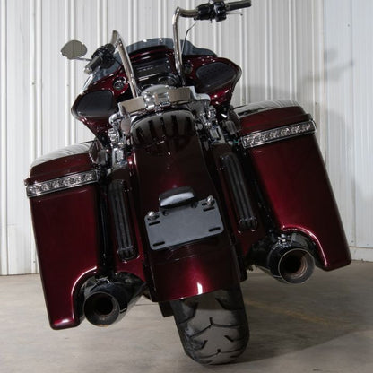 Harley® Touring CVO Style Stretched Rear Fender from HOGWORKZ on a twisted cherry road glide