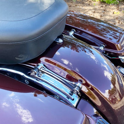 Chrome 4-Point Docking Hardware Kit for Harley® Touring '14-'23 | Replaces PN 52300353 on a bike