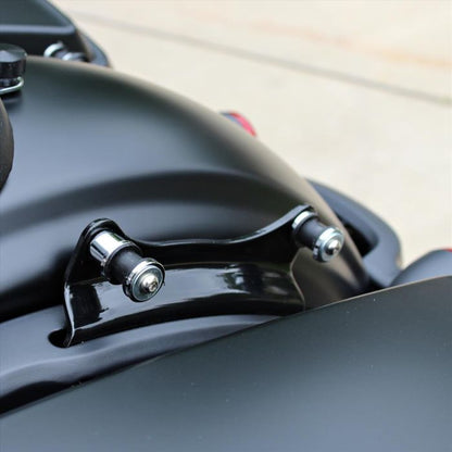 Black 4-Point Docking Hardware Kit for Harley® Touring '09-'13 | Replaces PN 54205-09A front view installed