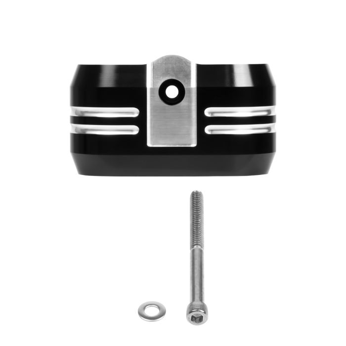 Black Contrast Ignition Coil Cover for Harley® Touring / Softail from HOGWORKZ kit