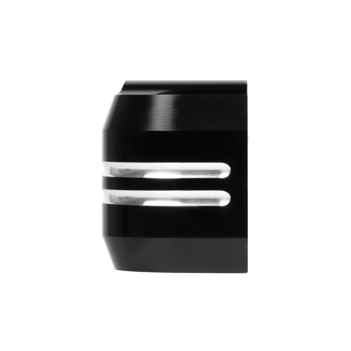Black Contrast Ignition Coil Cover for Harley® Touring / Softail from HOGWORKZ side