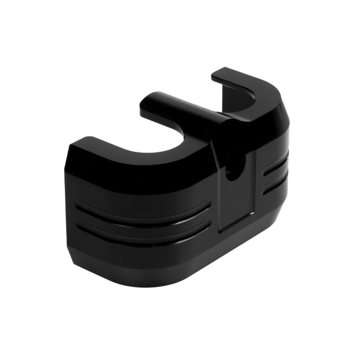 Black Ignition Coil Cover for Harley® Touring / Softail kit from HOGWORKZ angle