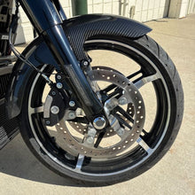 Chrome HOGWORKZ® Front Axle Covers for Harley® Touring on bike