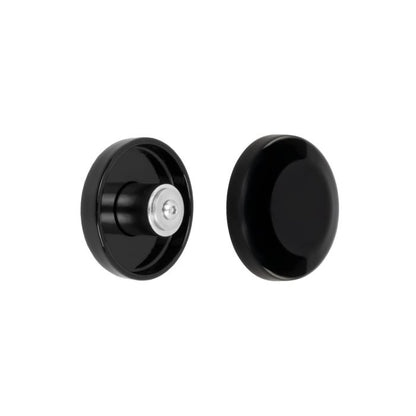 Black HOGWORKZ® Front Axle Covers for Harley® Touring angle