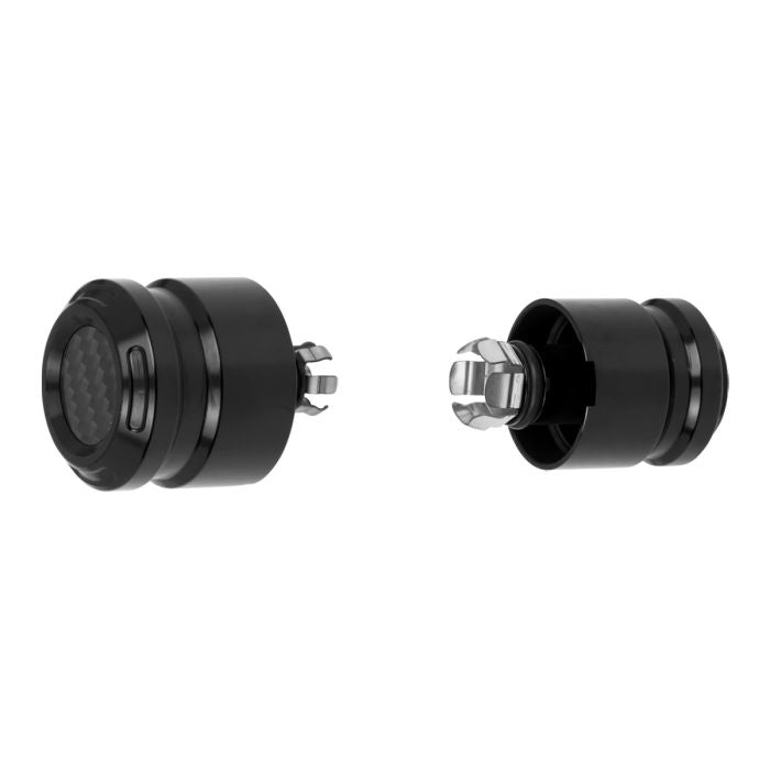 Black Anodized Front Axle Covers for Harley® Softail w/ Inverted Forks