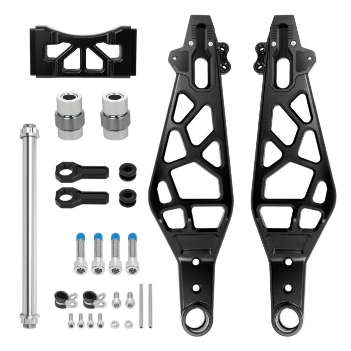 HOGWORKZ® Black Performance Billet Aluminum Swingarm Kit for Harley® Touring