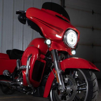 chrome harley led headlight