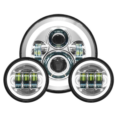 Indian LED HALOMAKER Headlight in chrome from HOGWORKZ