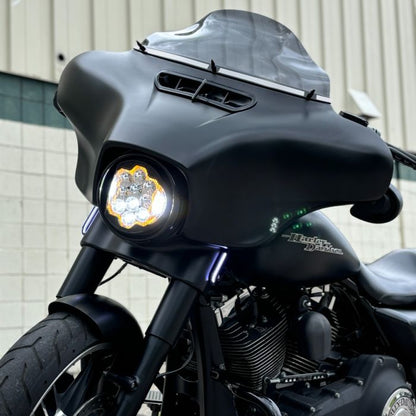 7" LED Silvertooth™ Performance Headlight for Harley® Touring from HOGWORKZ on bike
