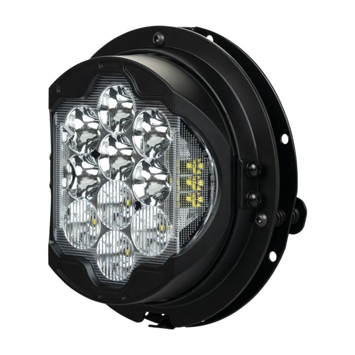7" LED Silvertooth™ Performance Headlight for Harley® Touring from HOGWORKZ angle