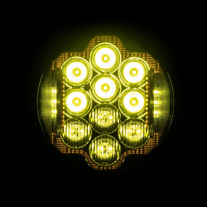 7" LED Goldtooth™ Performance Headlight for Harley® Touring from HOGWORKZ high beam