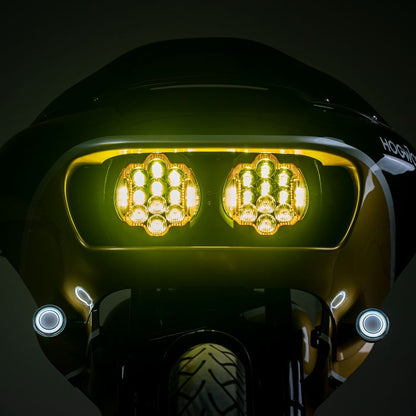 Harley® Road Glide Goldtooth™ Performance LED Headlight from HOGWORKZ on harley bike