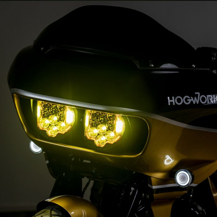 Harley® Road Glide Goldtooth™ Performance LED Headlight from HOGWORKZ on harley