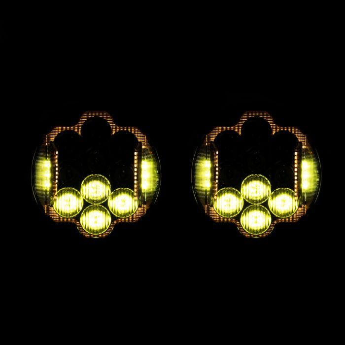 Harley® Road Glide Goldtooth™ Performance LED Headlight from HOGWORKZ low beam