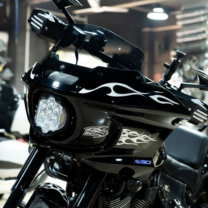 7" LED Silvertooth™ Performance Headlight for Harley® Low Rider ST on harley