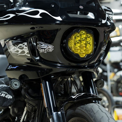 7" LED Goldtooth™ Performance Headlight for Harley® Low Rider ST on black bike