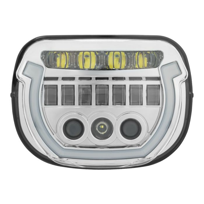 HOGWORKZ® Chrome HALOMAKER™ LED Headlight for Harley® Street Glide front