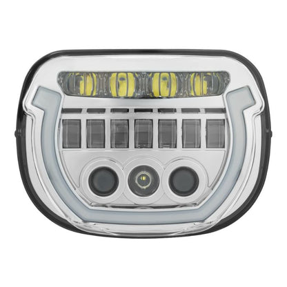HOGWORKZ® Chrome HALOMAKER™ LED Headlight for Harley® Street Glide front