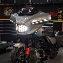 Silvertooth™ Performance Headlight for Harley® Street Glide from HOGWORKZ on bike